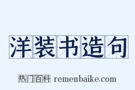 洋装书造句是什么意思的图片